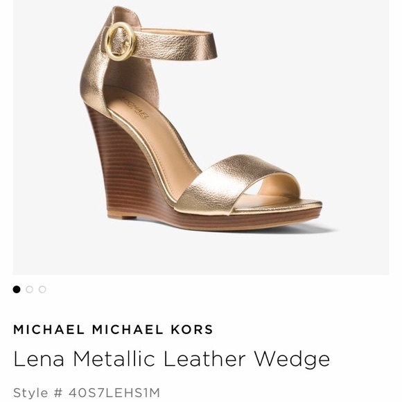 Michael Kora metallic leather sandals - Picture 1 of 5